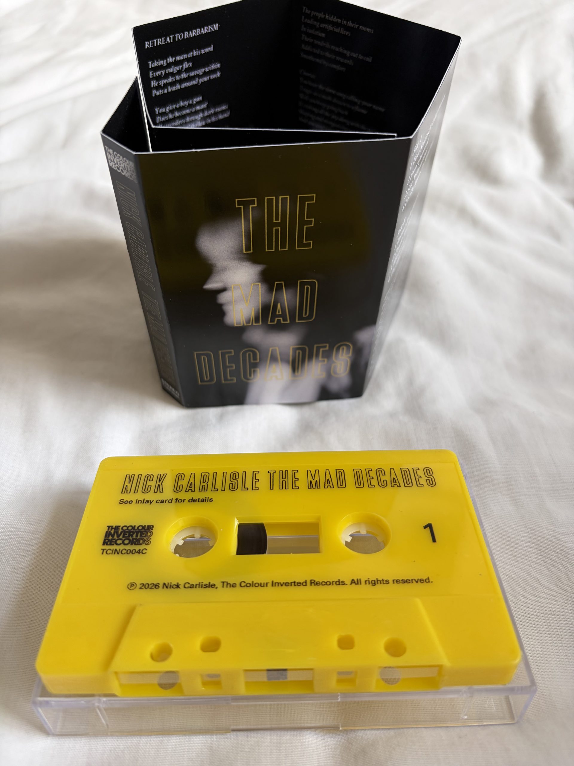 Nick Carlisle - The Mad Decades album, Cassette edition